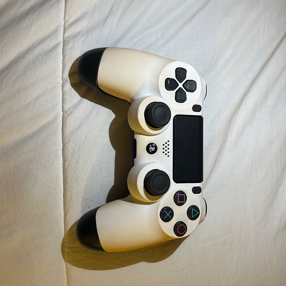 White PS4 controller